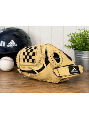 Adidas 10" Youth Baseball Softball Glove LHT Easy Close Tan Black Leather